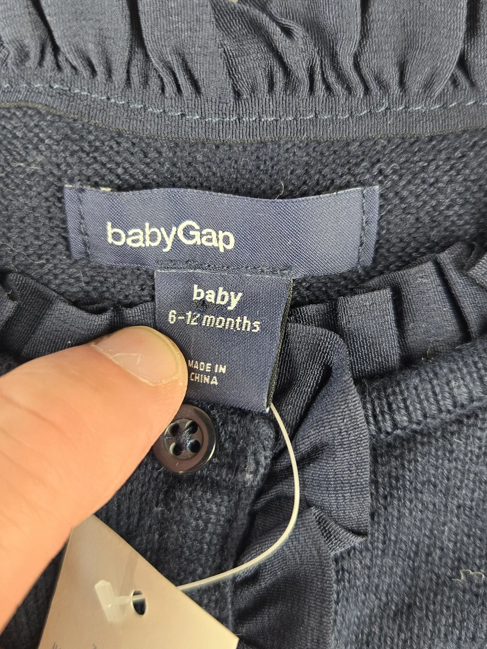 NWT Gymboree Blue Button Up Sweater Size 6-12 Ruffled Soft